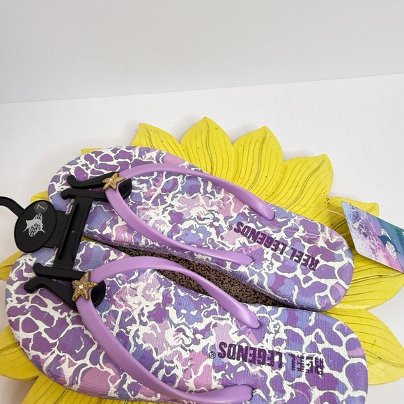 Reel Legends Shoes - Reel Legends Purple and White Sandals